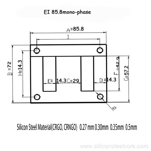 EI-76.2 JIS Silicon Steel Sheets Ei lamination for Low Frequency Electrical Transformer Thickness: 0.5 Mm